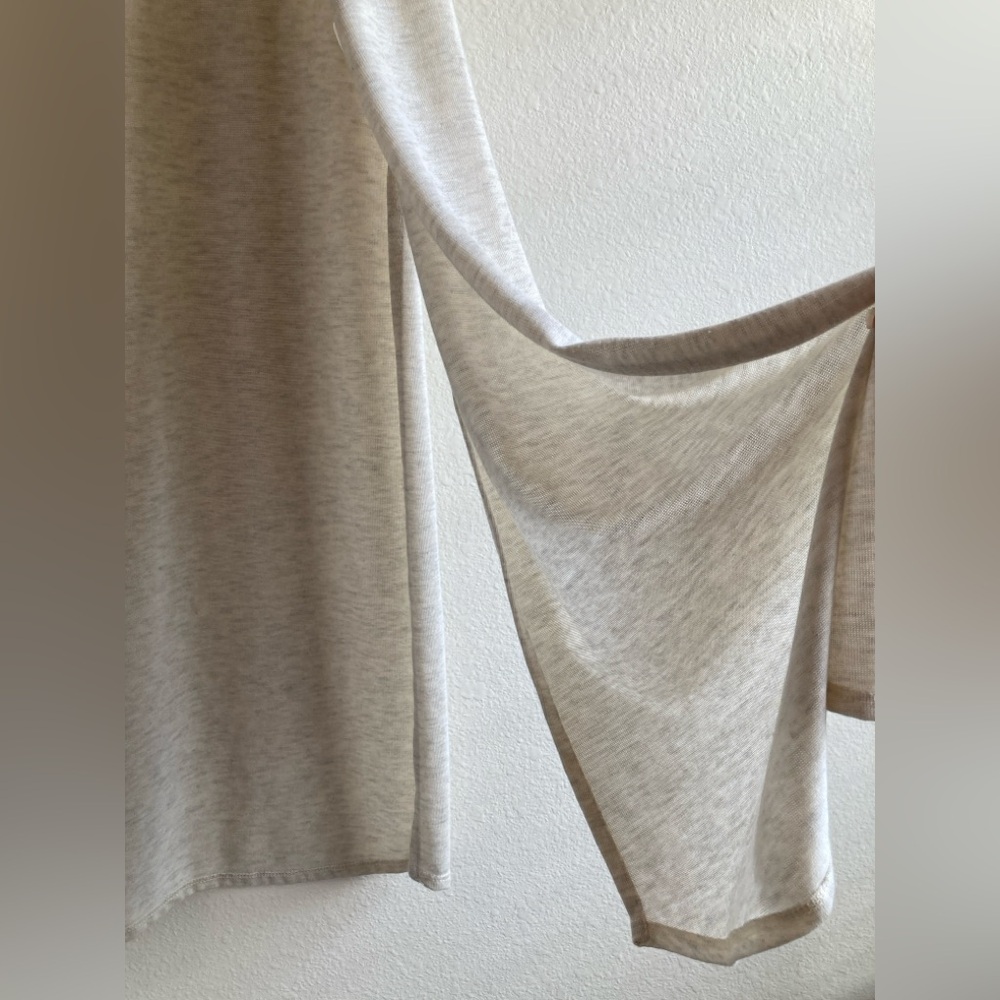 LuLaRoe Joy Vest Size XS Oatmeal Heather Long Open Vest - Picture 5 of 9
